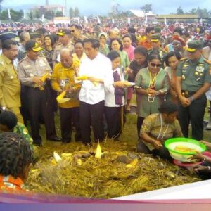 Bahagianya Warga Wamena Papua Bertemu Jokowi