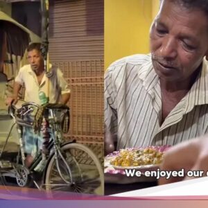 Haru! Begini Kisah Penarik Becak yang Akhirnya Bisa Makan Di Restoran